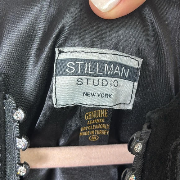 Stillman Studio New York Genuine Leather Jacket in Black size Medium - Picture 5 of 11